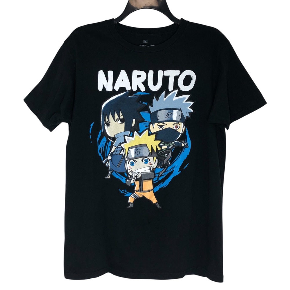 Naruto  Shippuden Vintage 2002 Cotton‎ Black Anime T-Shirt Size M